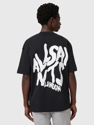 AllSaints T-Shirt 'ORLANDO' schwarz/weiß