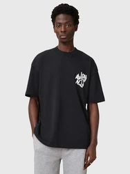 AllSaints T-Shirt 'ORLANDO' schwarz/weiß