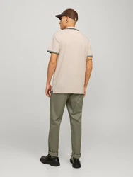 Jack & Jones Poloshirt JJEPAULOS POLO SS NOOS beige/grn/dunkelgrn