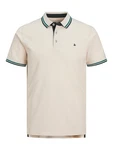 Jack & Jones Poloshirt JJEPAULOS POLO SS NOOS beige/grn/dunkelgrn