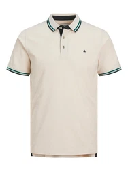 Jack & Jones Poloshirt JJEPAULOS POLO SS NOOS beige/grn/dunkelgrn