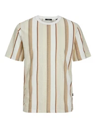 T-Shirt 'JJPalma' beige / braun / hellorange / wei