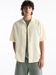 Pull&Bear Hemd hellgelb