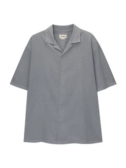 Pull&Bear Hemd Grau/Grau Pull&Bear Hemd Grau/Grau