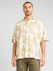JACK & JONES Hemd FARO cappuccino/weiß
