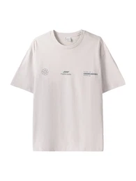 T-Shirt grau / dunkelgrn