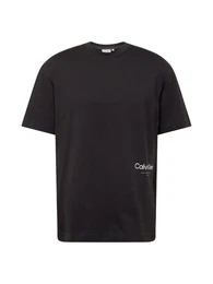 T-Shirt 'Off Placement' schwarz / wei