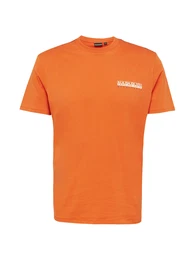 T-Shirt 'S-GRAS' blau / dunkelgrn / orange / wei