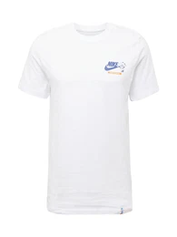 T-Shirt blau / orange / wei