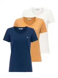 Tričko námořnická modř / jasně oranžová / bílá