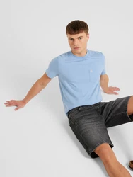 GAP T-Shirt hellblau/weiß