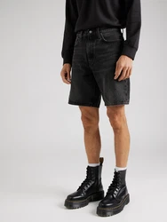LEVI'S Shorts '468 Loose Shorts' rot/schwarz denim