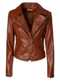 Přechodná bunda 'Biker' karamelová