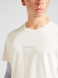 Calvin Klein Jeans T-Shirt grau/wei/naturwei