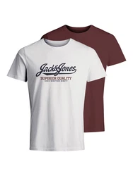 JACK & JONES T-Shirt BLU HUDSON braun/grau/schwarz/wei