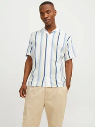 JACK & JONES Hemd 'Palma Resort' beige/blau/schwarz/wei