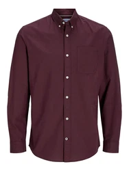 Jack & Jones Langarmhemd OXFORD SHIRT Dunkelrot/Bordeaux/Dunkelrot/Bordeaux/Dunkelrot/Bordeaux/Dunkelrot/Bordeaux/Dunkelrot/Bordeaux