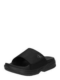 Pantolette grau / schwarz