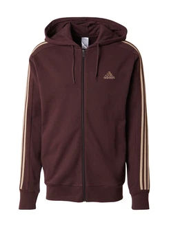 adidas Sportswear Hoodie Essentials 3-Streifen French Terry Kapuzenjacke beige / schoko