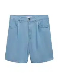 Kalhoty se sklady v pase 'Alessia' světlemodrá