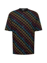 T-Shirt hellblau / gelb / orange / schwarz