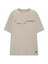 T-Shirt dunkelblau / stone / schwarz