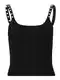 Only Petite Top z naramnicami 'LAVI'  črna / biserno bela