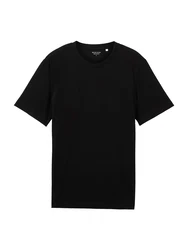 TOM TAILOR T-Shirt Poloshirt schwarz