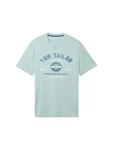 TOM TAILOR T-Shirt mit Logo-Print Grün/Hellblau/Türkis/Blau/Grün/Hellblau/Türkis/Blau
