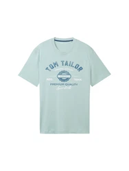 TOM TAILOR T-Shirt mit Logo-Print Grün/Hellblau/Türkis/Blau/Grün/Hellblau/Türkis/Blau