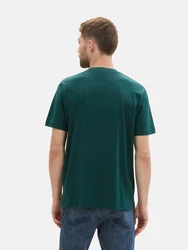 TOM TAILOR T-Shirt indigo/dunkelgrün/weiß