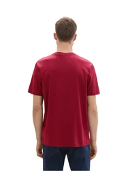 TOM TAILOR T-Shirt navy/dunkelrot/wei