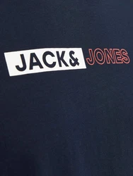 JACK & JONES T-Shirt 'JJCorp' navy/lachs/weiß