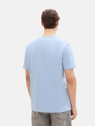 TOM TAILOR DENIM T-Shirt hellblau/dunkelblau/weiß