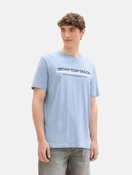 TOM TAILOR DENIM T-Shirt hellblau/dunkelblau/weiß