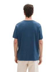 TOM TAILOR T-Shirt mit Logo Print navy / saphir