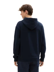 TOM TAILOR Denim Sweatshirt dunkelblau/offwhite