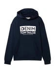 TOM TAILOR Denim Sweatshirt dunkelblau/offwhite