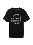 TOM TAILOR DENIM T-Shirt schwarz/wei