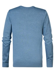Petrol Industries Pullover 'Atka' Men Knitwear V-Ausschnitt Basic saphir