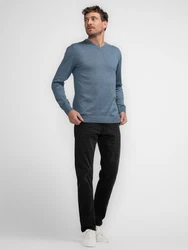 Petrol Industries Pullover 'Atka' Men Knitwear V-Ausschnitt Basic saphir