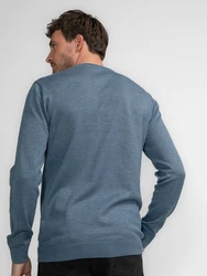 Petrol Industries Pullover 'Atka' Men Knitwear V-Ausschnitt Basic saphir