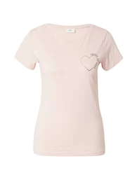 Tričko 'PARIS' zlatá / pudrová / černá