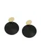 SOHI Náušnice  zlatá / černá