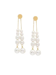 Náušnice 'Kamakshi' zlatá / bílá