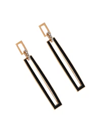 Náušnice 'Vandana' zlatá / černá / stříbrná