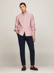 Tommy Hilfiger Langarmhemd OXFORD DOBBY SF SHIRT Hemden navy / hellpink / rot / weiß
