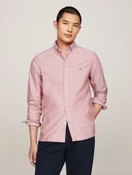 Tommy Hilfiger Langarmhemd OXFORD DOBBY SF SHIRT Hemden navy / hellpink / rot / weiß