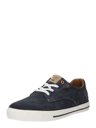 Sneaker beige / dunkelblau / orange
