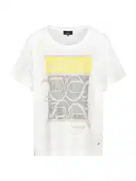 Tričko světle žlutá / šedá / offwhite